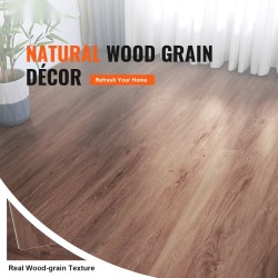 Vinyylilattialaatat vinyyli 1220 x 185 mm 5,5 mm 10 kpl syvänruskea puunsyykuvio