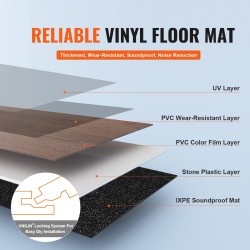 Vinyylilattialaatat vinyyli 1220 x 185 mm 5,5 mm 10 kpl syvänruskea puunsyykuvio