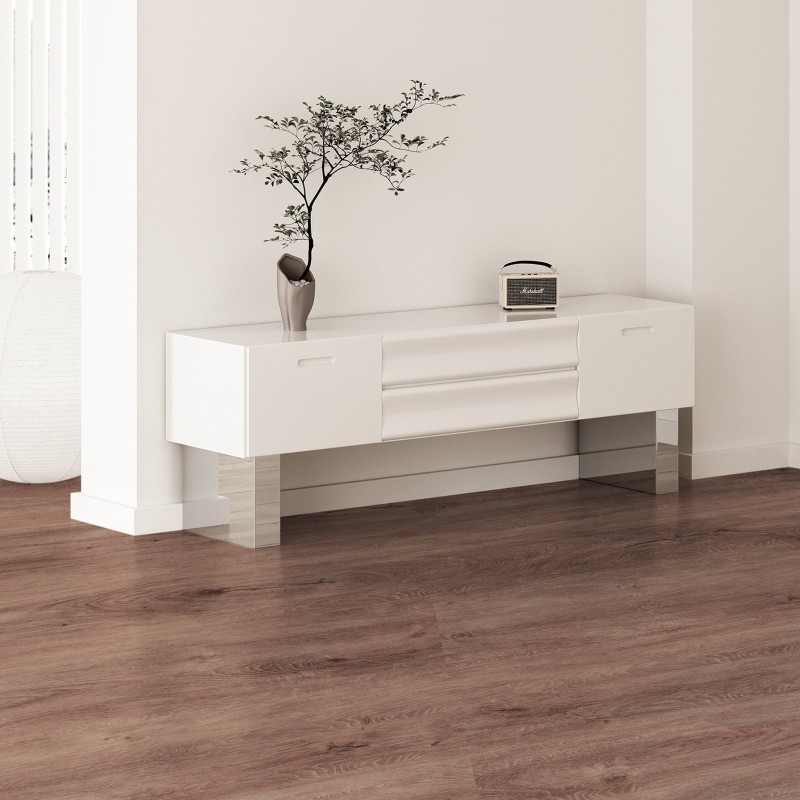 Vinyylilattialaatat vinyyli 1220 x 185 mm 5,5 mm 10 kpl syvänruskea puunsyykuvio
