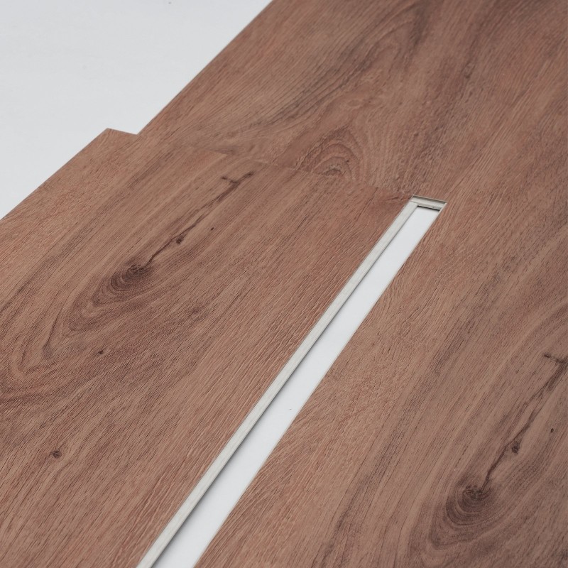 Vinyylilattialaatat vinyyli 1220 x 185 mm 5,5 mm 10 kpl syvänruskea puunsyykuvio