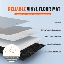 Vinyylilattialaatat 914x152mm 5,5mm 10kpl klikkilukolla vaaleanharmaa puunsyykuosi