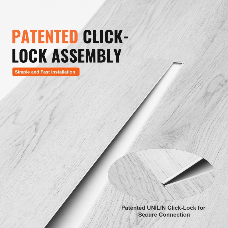 Vinyylilattialaatat 914x152mm 5,5mm 10kpl klikkilukolla vaaleanharmaa puunsyykuosi