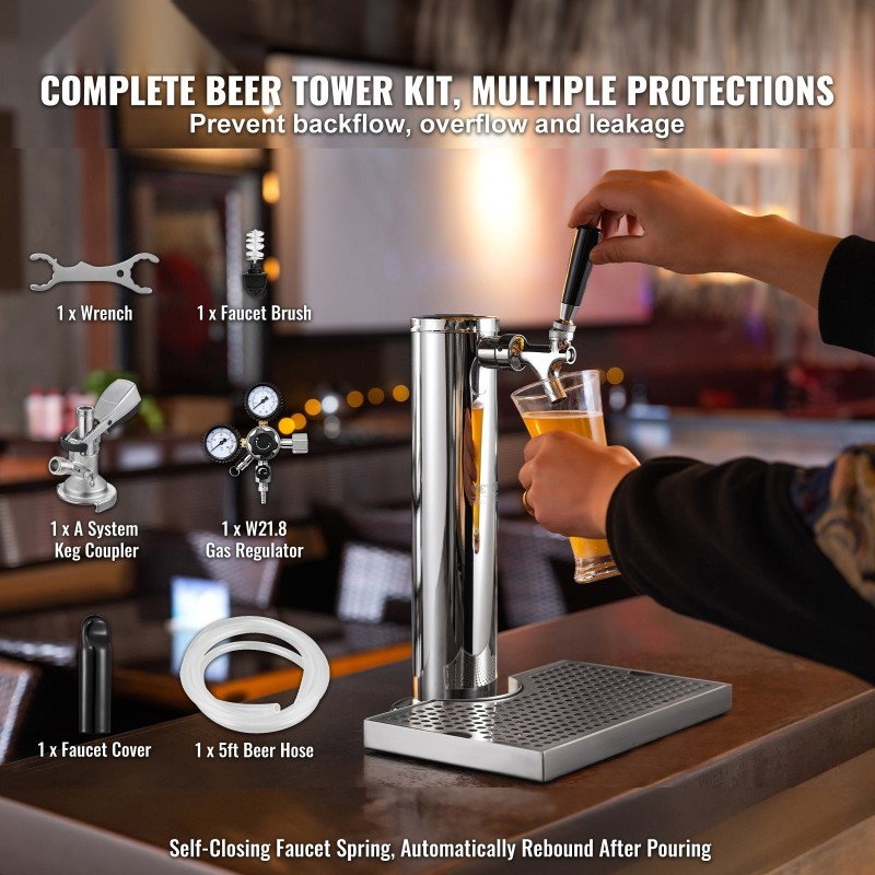 Yhden hanan ruostumaton terästorni kaksimittarinen kaasunsäädin A-järjestelmän tynnyriliittimellä