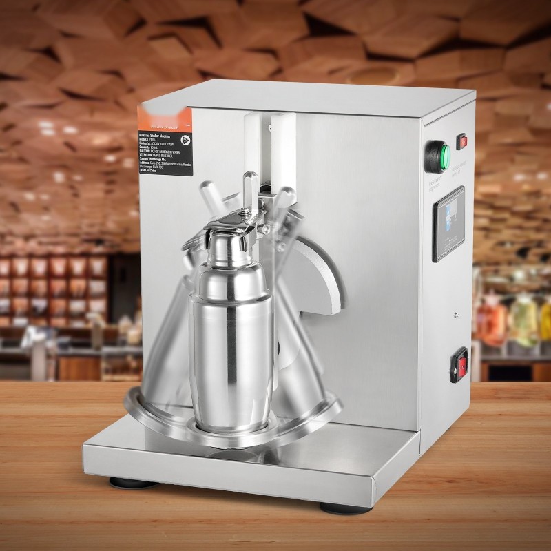 Maitotee ja milkshakesekoitin ammattikäyttö 120 W ruostumaton teräsrunko 750 ml