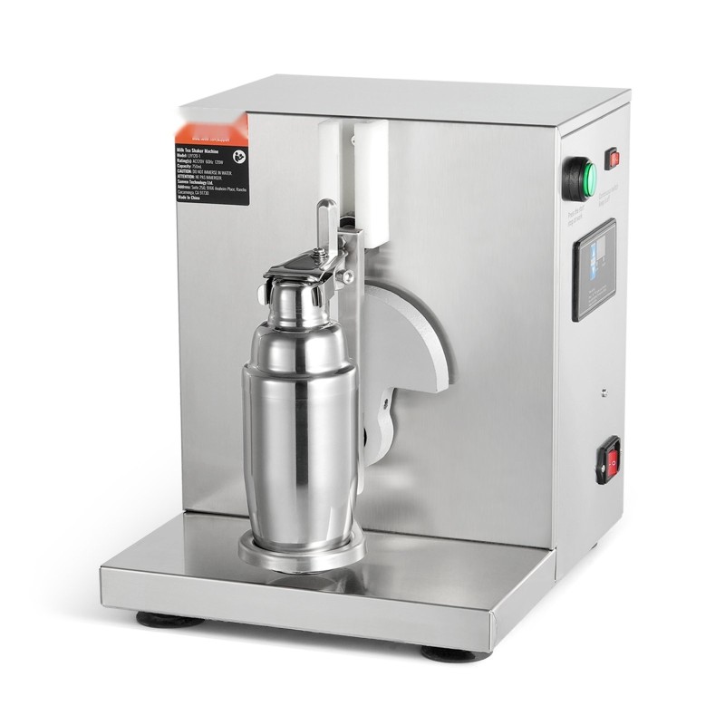 Maitotee ja milkshakesekoitin ammattikäyttö 120 W ruostumaton teräsrunko 750 ml