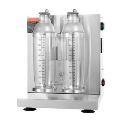 Kaksipäinen teeshakeri ruostumatonta terästä 120W ajastin 0 180 sek 2 x 1 l