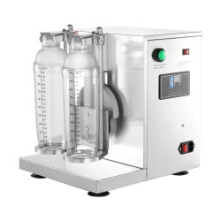 Kaksipäinen teeshakeri ruostumatonta terästä 120W ajastin 0–180 sek 2 x 1 l