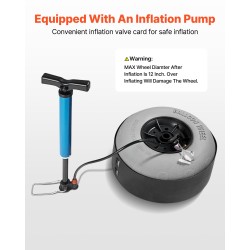 Rantavaunu teräsrunko 20.1 x 14.6 tuumaa 9 tuuman ilmapallorenkaat 75 kg