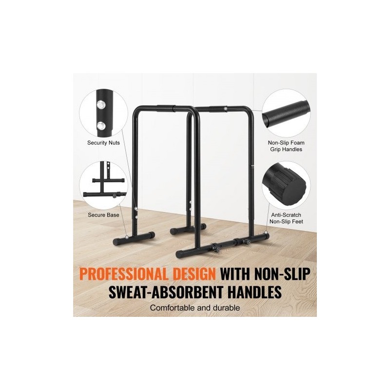 Dippiteline teräs 200 kg kantavuus säädettävä korkeus ja leveys pehmustetut kahvat