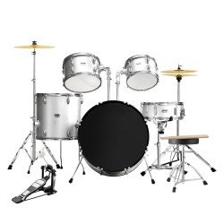 Rumpusetti 5 osainen täysikokoinen poppelirunkoinen hopea PET kalvoilla aikuisille