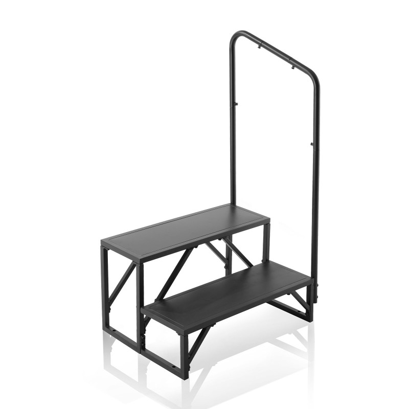 Matkailuauton 2-portaiset hiiliteräsaskelmat 199,6 kg kantavuus käsijohteella