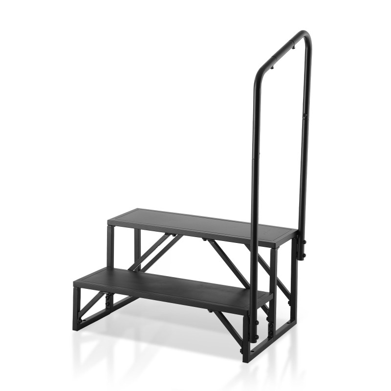 Matkailuauton 2-portaiset hiiliteräsaskelmat 199,6 kg kantavuus käsijohteella