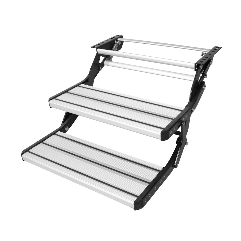 Matkailuauton 2-portaiset manuaaliset alumiiniaskelmat 199,58 kg kantavuus
