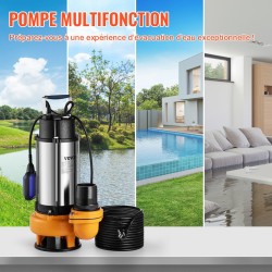 Uppopumppu ruostumaton teräs 2200 W 60000 l/h 10 m johto automaattinen kellukekytkin