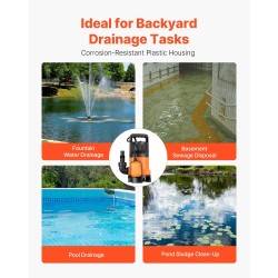 Uppopumppu 650 W PP-GF20-runko automaattinen uimurikytkin 15000 l/h 8 m nostokorkeus