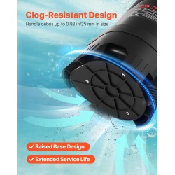 Uppopumppu PP-GF20 ja ABS 690W 17500 l/h 9 m nostokorkeus automaattinen uimurikytkin