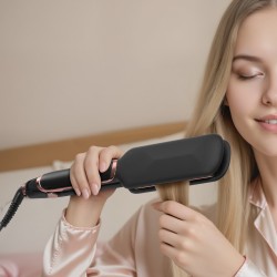 Hiusten suoristaja 2-tuumainen titaanilämpölevy infrapunatekniikka negatiiviset ionit yksitoista lämpötila-asetusta LCD-näyttö