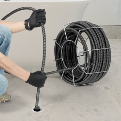 Viemärin puhdistuskaapeli massiivisydäminen jousiteräs 19 millimetriä 100–200 millimetriä putkille 4 leikkuria