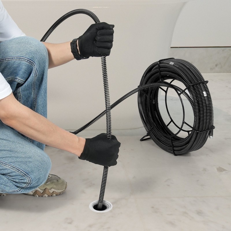 Jaksotettu viemärin puhdistuskaapeli 30,5 m 16 mm 65Mn jousiteräs 7 leikkuupäätä