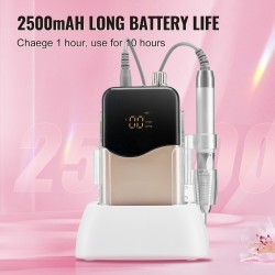 Akkukäyttöinen sähkökynsiviila harjaton moottori 35000 kierrosta minuutissa 2500 mAh akku lataustelakalla