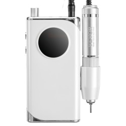 Ladattava kynsipora alumiinirunko johdoton näytöllä 6 terää 50 hiomanauhaa manikyyriin