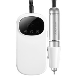 Sähköinen ladattava kynsipora alumiinirunko 2000mAh 35000RPM LCD näyttö 6 hiontapäätä 50 hiomanauhaa