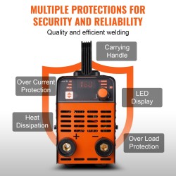 Puikkohitsaus ja Lift TIG hitsauskone 220V 160A suuri LED näyttö