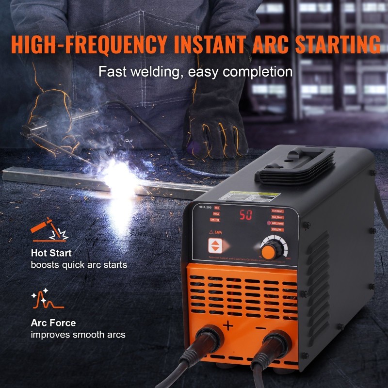 Puikkohitsaus- ja Lift TIG -hitsauskone 220V 200A kannettava LED-näyttö