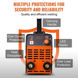 Puikkohitsauskone 220V 140A kaksitoiminen ARC Lift TIG suuri LED-näyttö