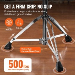 Rumpujakkara korkeussäädettävä 540–670 mm kolmijalkainen teräsrunko PU-päällinen muistivaahto 227 kg kantavuus