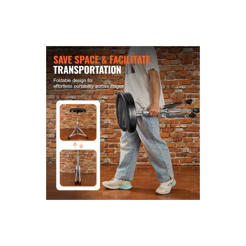 Rumpujakkara korkeussäädettävä 540–670 mm kolmijalkainen teräsrunko PU-päällinen muistivaahto 227 kg kantavuus