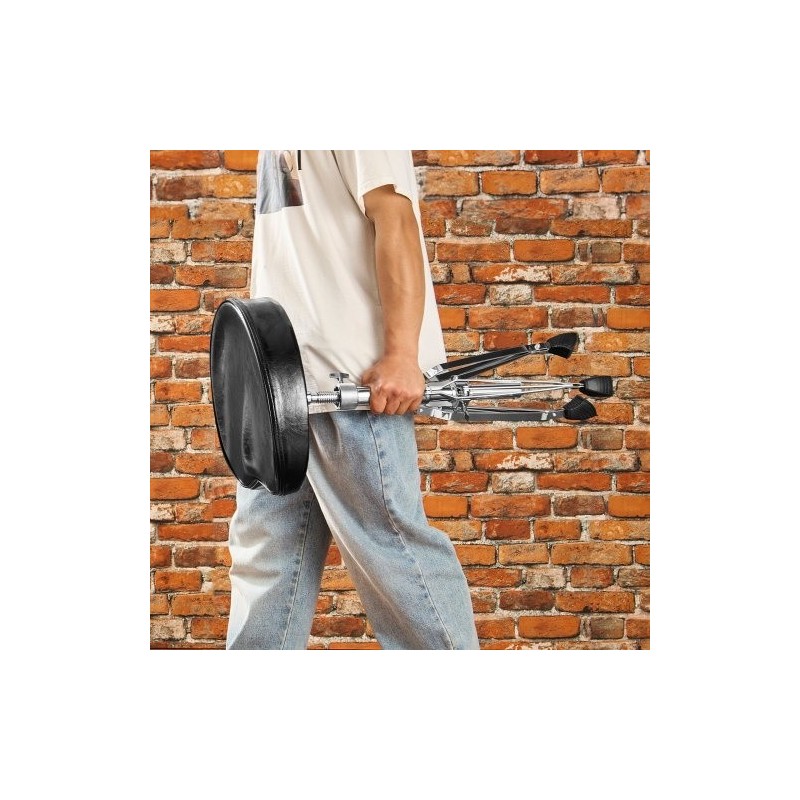 Rumpujakkara korkeussäädettävä 540–670 mm kolmijalkainen teräsrunko PU-päällinen muistivaahto 227 kg kantavuus