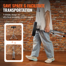 Rumpujakkara seosteräsrunko PU-verhoilu muistivaahto 490–585 mm säädettävä 360 asteen pyörivä 150 kg