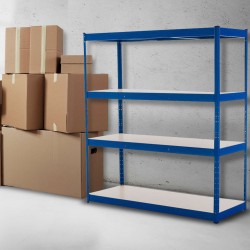 Järeä varastohylly 160x180x60 cm metallinen säädettävä 1400 kg