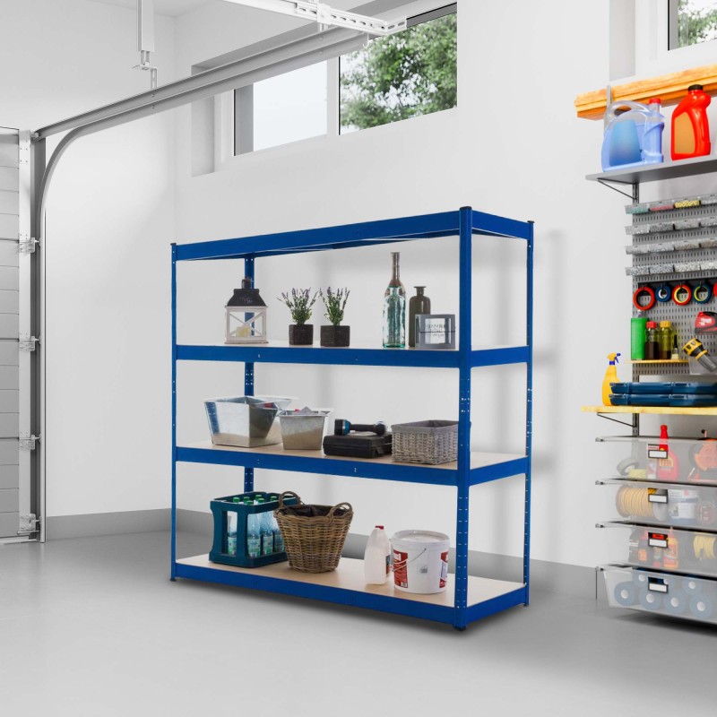 Järeä varastohylly 160x180x60 cm metallinen säädettävä 1400 kg