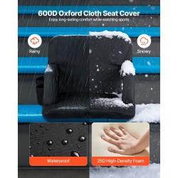 Taittuva stadionistuin 6-portainen selkänojalla ja käsinojilla 73,66 mm tyyny