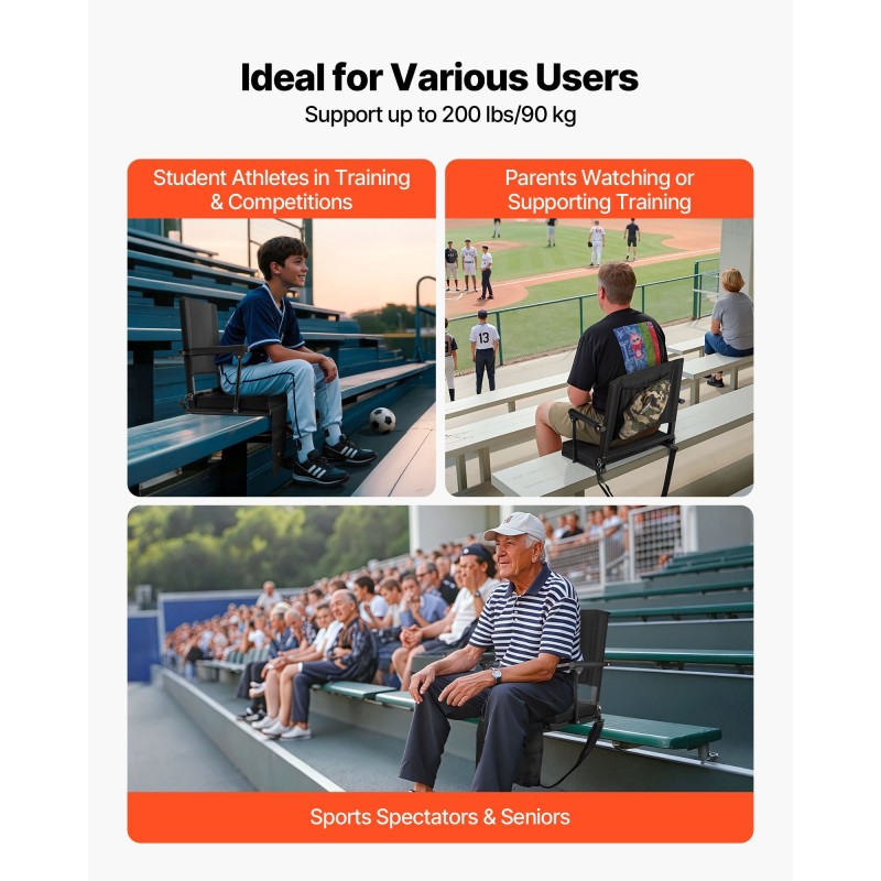 Taitettava katsomotuoli 600D Oxford-kankaasta selkänojalla ja käsinojilla 2 kpl