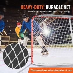 Teräsrunkoinen katuhockey-maali 1830x640x1220 mm vahvistetulla verkolla sisä- ja ulkokäyttöön