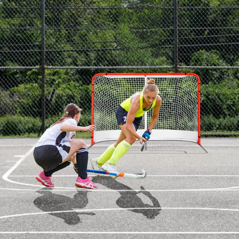 Teräsrunkoinen katuhockey-maali 1830x640x1220 mm vahvistetulla verkolla sisä- ja ulkokäyttöön