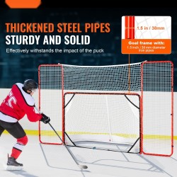 Jääkiekkomaali jauhemaalatusta teräsputkesta taustaverkolla ja tarkkuustauluilla sisä- ja ulkokäyttöön