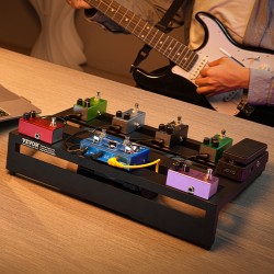 Kitarapedaalilauta 6063-alumiiniseos 508 x 280 mm 10–12 pedaalille keikoille