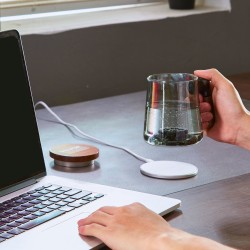 Vetyvesikuppi 400 ml borosilikaattilasinen ABS-rakenteella langattomalla latausalustalla