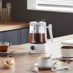 Vetyvesikannu 1,5 l borosilikaattilasilla elektrolyysitekniikalla kahvin ja teen valmistukseen