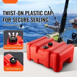 Meripolttoainesäiliö 55 l siirrettävä suurtiheyksinen polyeteeni perämoottoriveneille polttoaineletku punainen