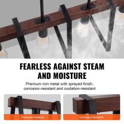 4-valoinen metallinen riippuvalaisin keittiösaarekkeelle E27-kanta enintään 60 watin säädettävä korkeus