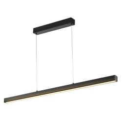 Lineaarinen LED-riippuvalaisin 119,4 cm 20 W metalli-akryyli himmennettävä kaukosäätimellä 3000–6000K
