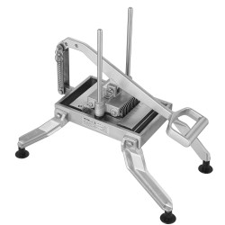 Manuaalinen vihannesleikkuri alumiiniseosrunko 420J1 ruostumattomat terät 3/8 ja 3/16 tuumaa liukumattomilla imukuppijaloilla