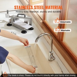 Manuaalinen tomaatinleikkuri ruostumaton teräs 420J1 1/4-tuumainen hammastettu terä