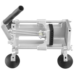 Vaakasuuntainen manuaalinen vihannesleikkuri 3/8 tuuman sahalaitainen terä alumiiniseosrunko imukuppijalat