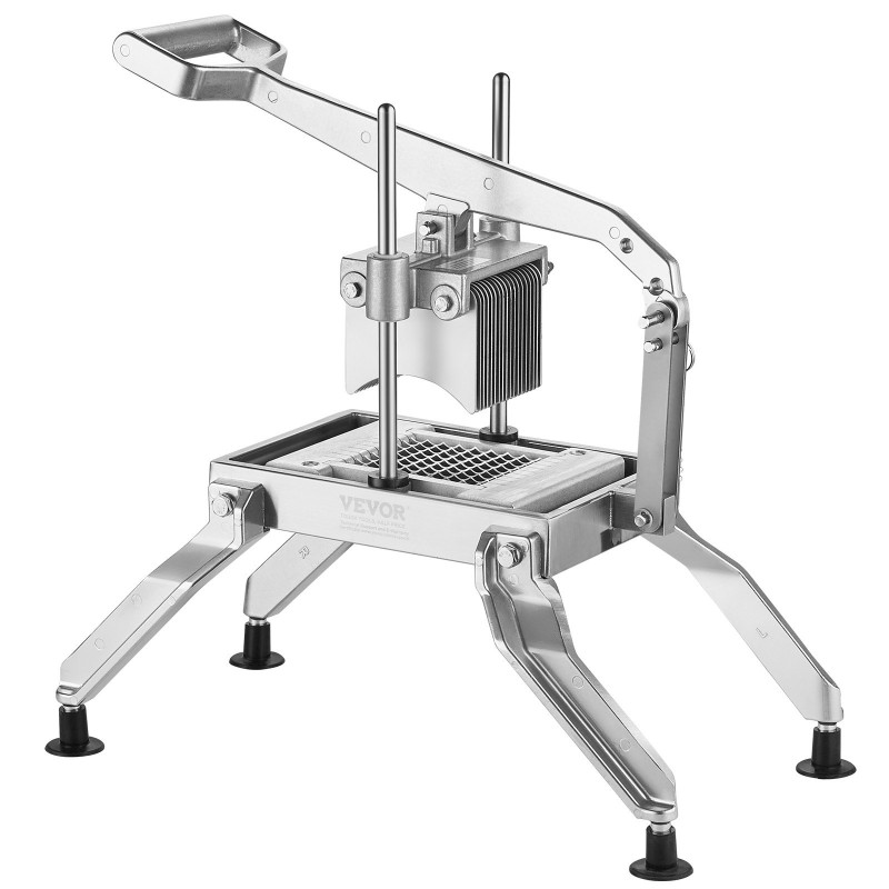 Manuaalinen vihannesleikkuri alumiiniseosrunko 420J1-ruostumattomat 1/4- ja 1/2-tuuman terät tomaateille sipuleille perunoille